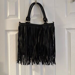 BP Black Fringe Tote Bag